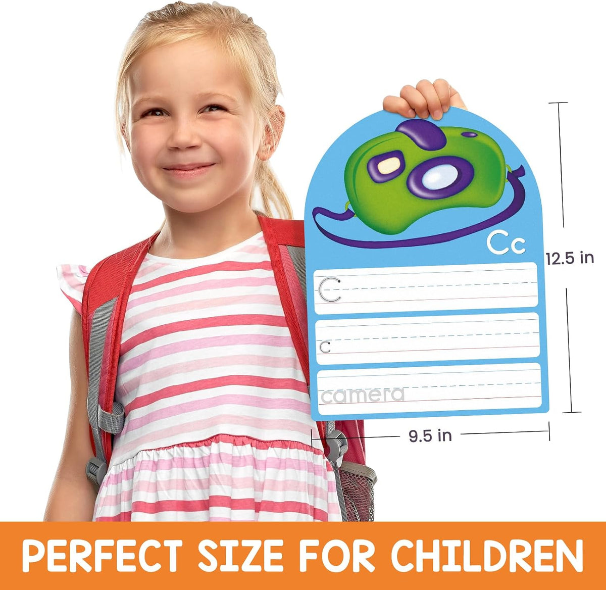 Auchq alphabet writing practice cards, 13 double-sided dry erase letter tracing cards - view 3