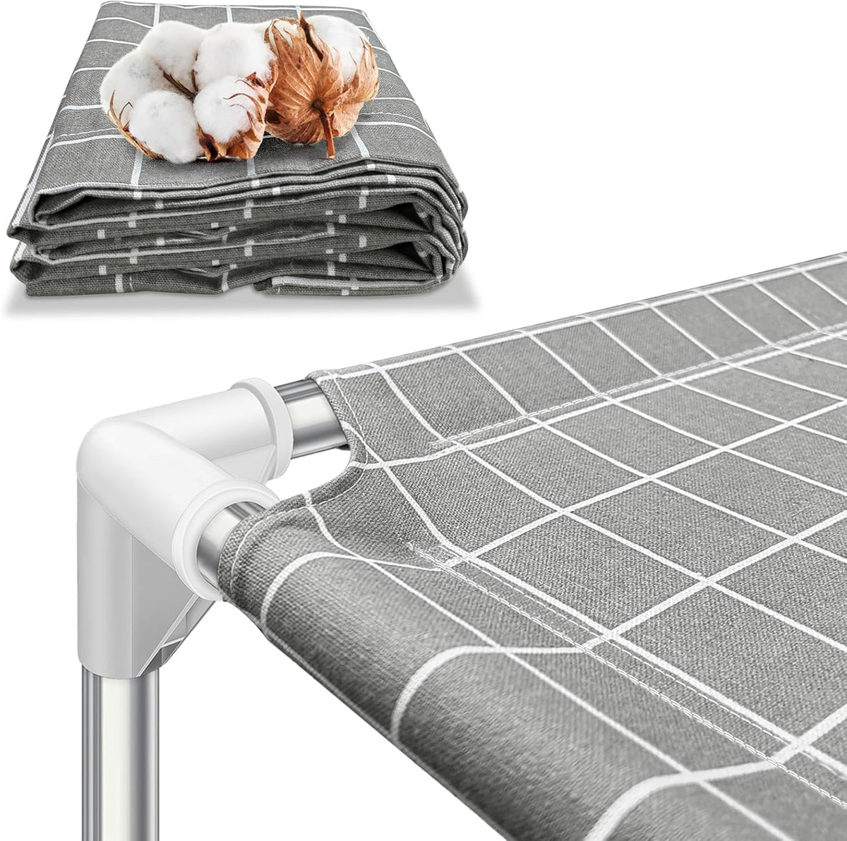 Elevated Pet Bed Dog Cot, Raised Pet Bed for Small Dogs - Small-Open - image 3