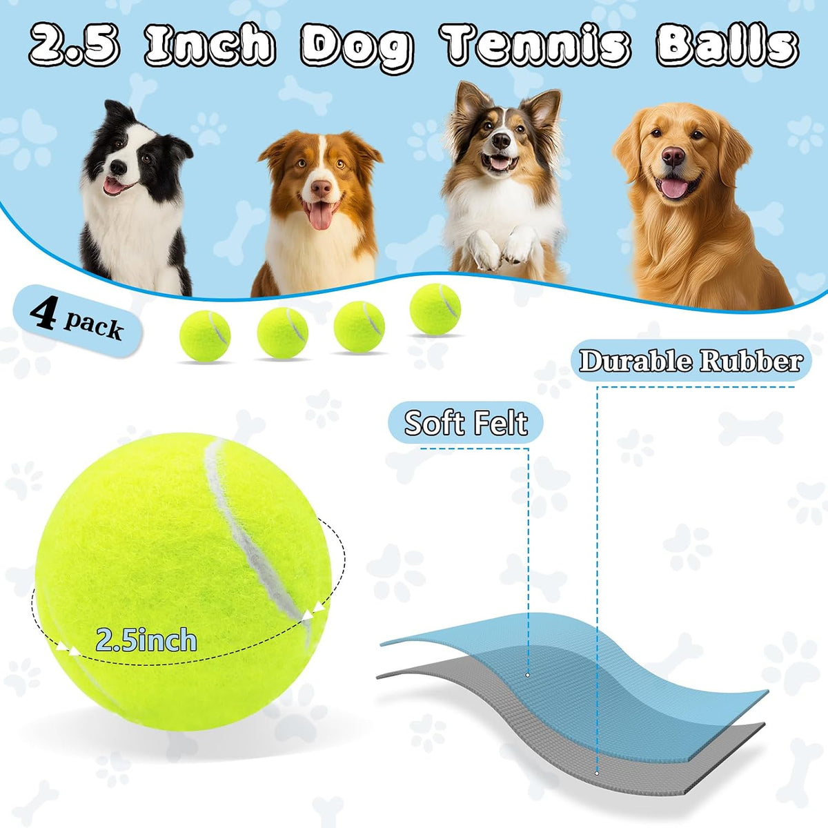Magicorange Tennis Balls for Dogs - Yellow / 4 Pack - image 2