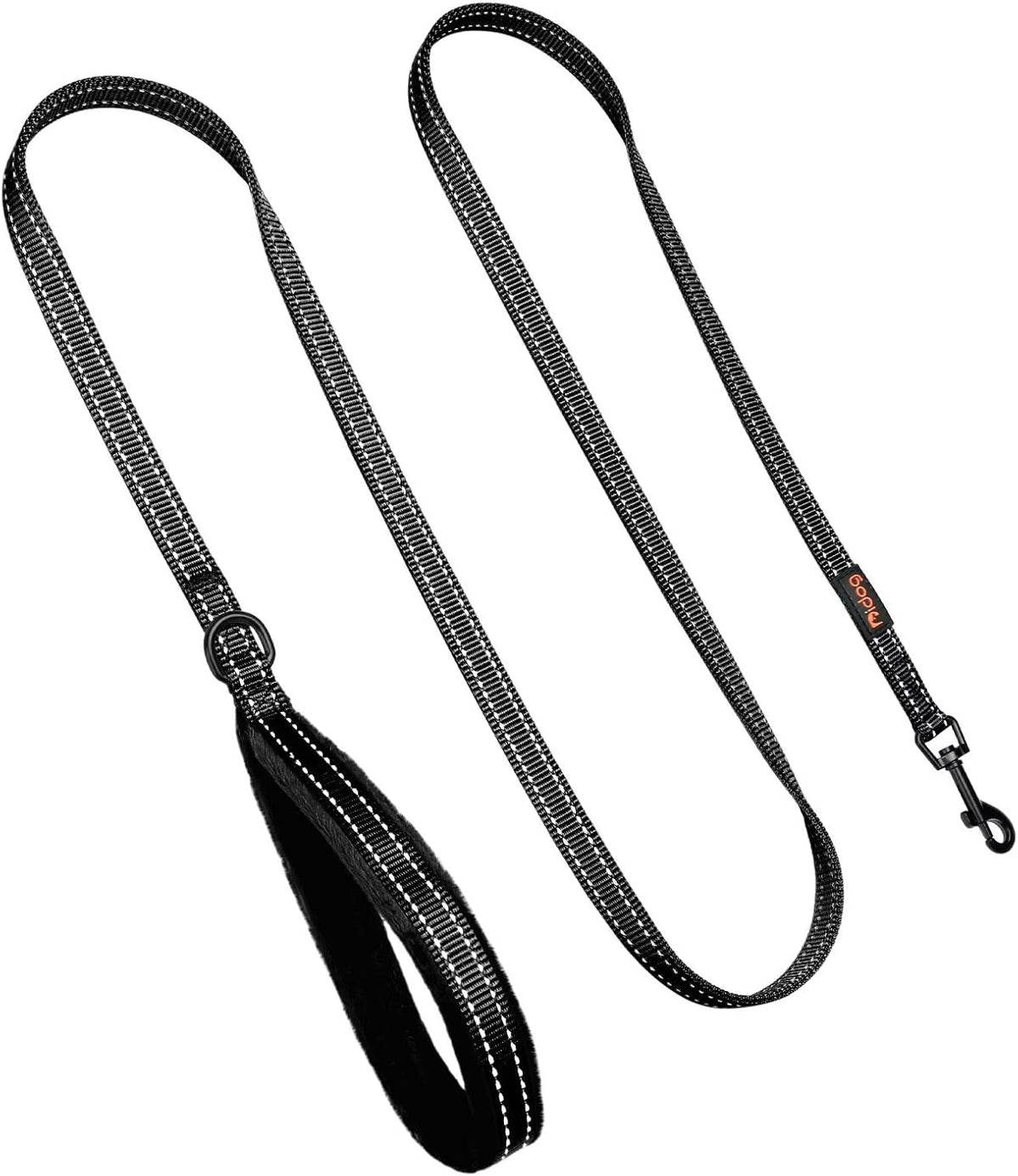 6FT Reflective Dog Leash for Small Medium Dogs, 5/8" Width - Black / 5/8''x 6 FT - image 4
