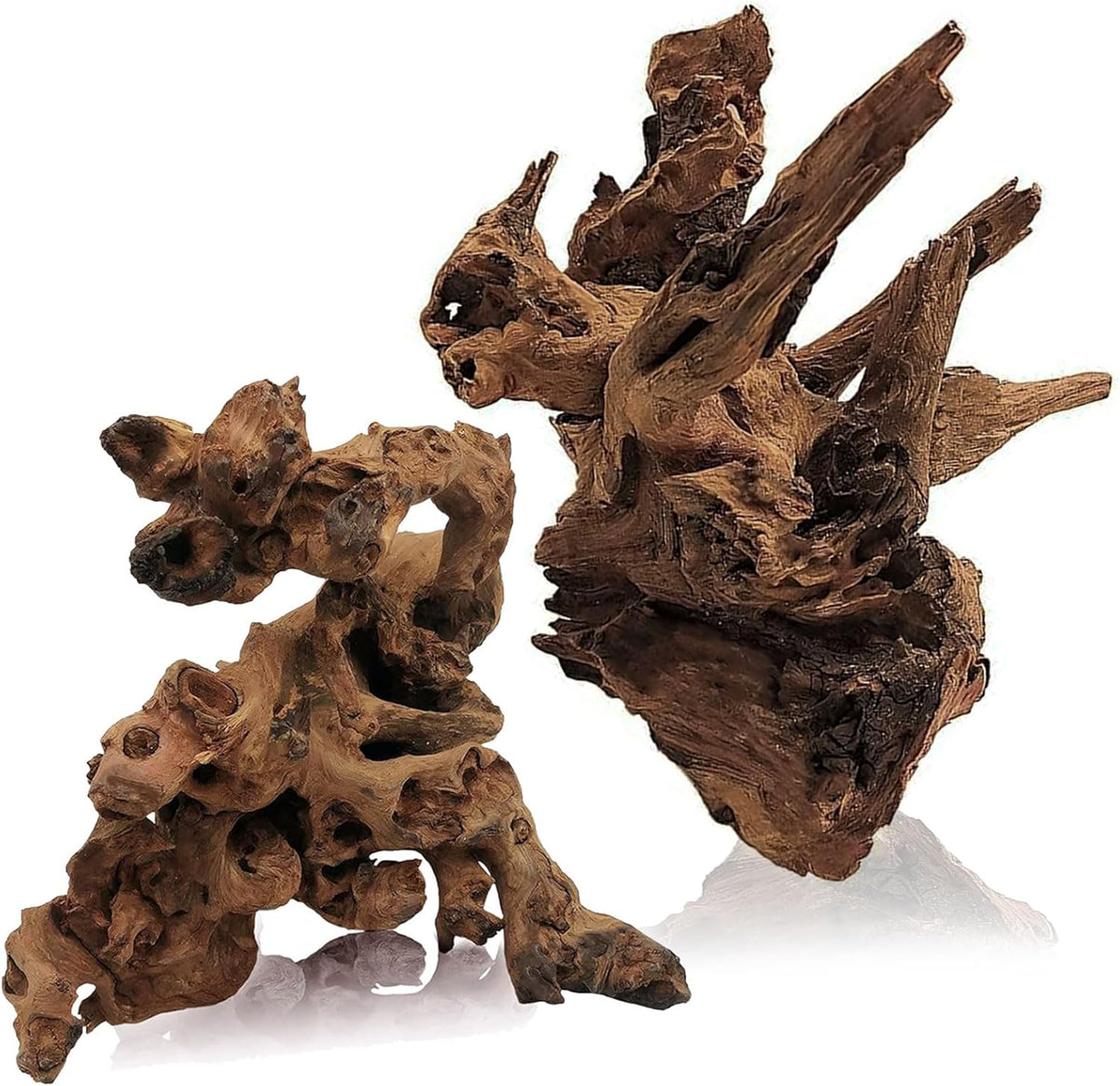 Tfwadmx Natural Driftwood for Aquarium Decor 5-8" Fish Reptile Tank - L: 2 Pack(8 - 12 inches)