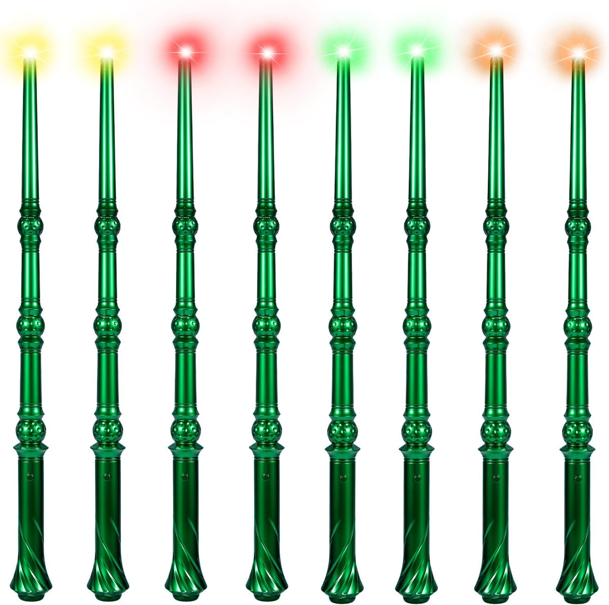 KingVows Light Up Magic Wizard Wand with 4 Color Lights & Sound - Green