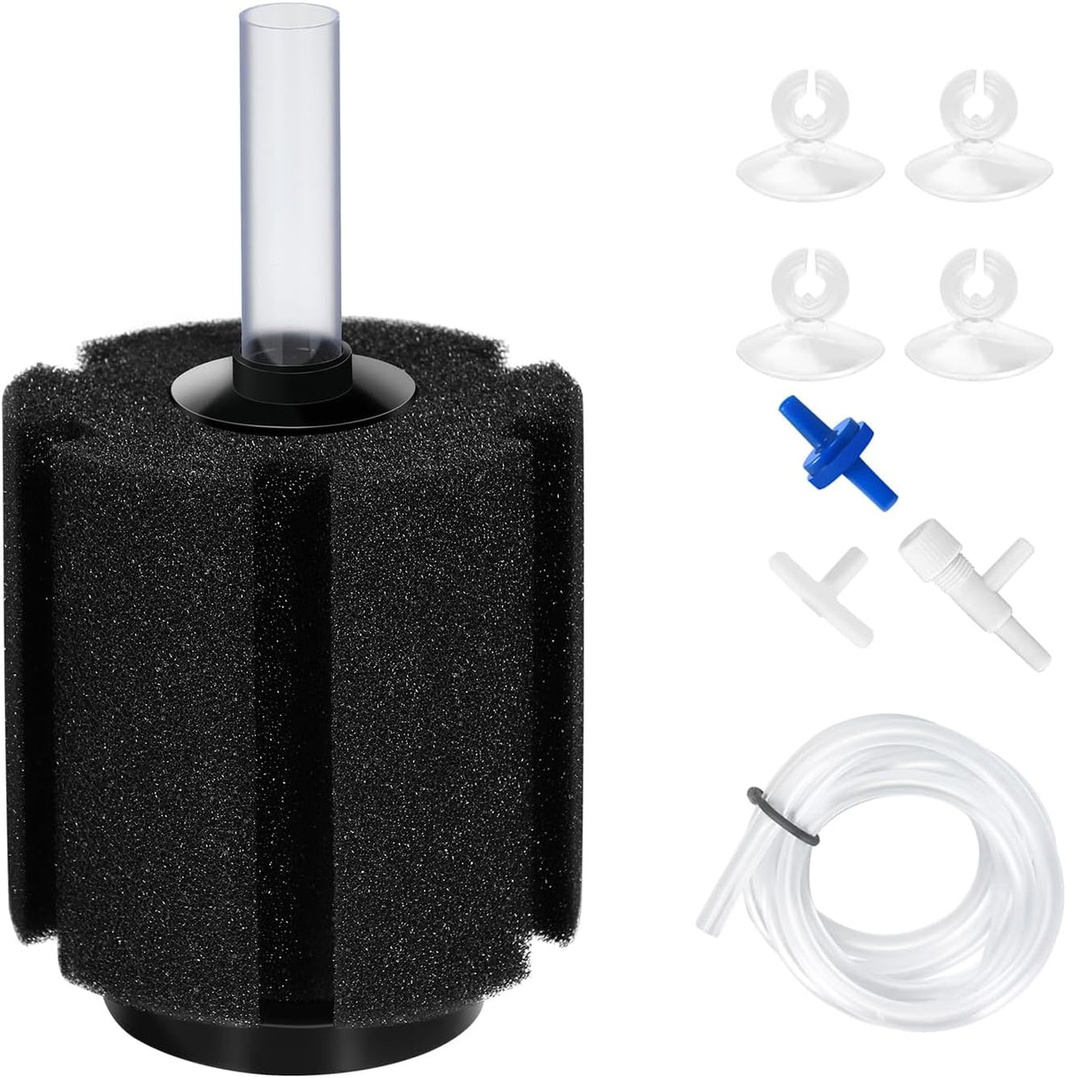 AQUANEAT Aquarium Air Powered Sponge Filter - Cylinder / Large up to 60Gal