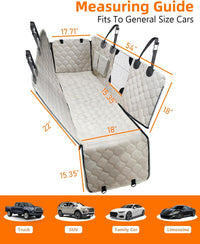 Dog Car Seat Cover for Back Seat - beige-Y - image 4