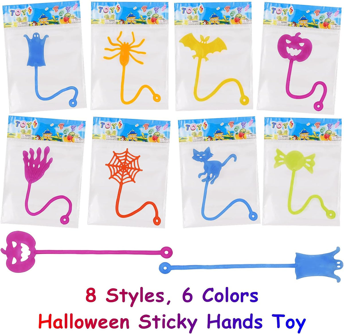 24 Pack Halloween Sticky Hands Toys - Halloween Sticky Hands 24 - image 2