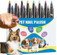 9 Colors Dog Nail Polish Pens Quick Dry, Dog Safe Nail Polish - 15 Pcs