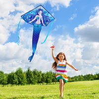 Honbo large mermaid delta kite for kids and adults in bright colors - view 6