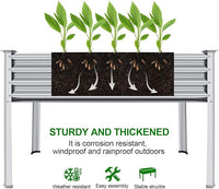 Land Guard Galvanized Raised Garden Bed with Legs, 48×24×32in Large Metal Elevated Raised Planter Box with Drainage Holes for Backyard, Patio, Balcony, 400lb Capacity
