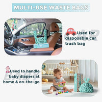Cat Litter Bags and Dog Poop Bags with Handle, 180 Counts, Cornstarch Based Extra-Thick&100% Leak Proof,Pet Waste Bag for Kitty and Doggie (Lavender Scented)