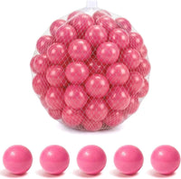 Clear Ball Pit Balls - Crush Proof Plastic Toy Balls for Boys and Girls – Fun for Kids & Family - 100 PACK / Pink