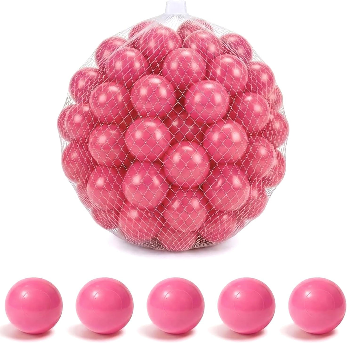 Clear Ball Pit Balls - Crush Proof Plastic Toy Balls for Boys and Girls – Fun for Kids & Family - 100 PACK / Pink