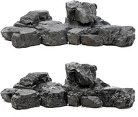 Unocho Aquarium Rock Stone Fish Tank Rocks 5LB Natural Rocks for Aquariums Landscaping Model Tank Decoration Aquarium Miniature and Fairy Garden-3-6inches 4PCS