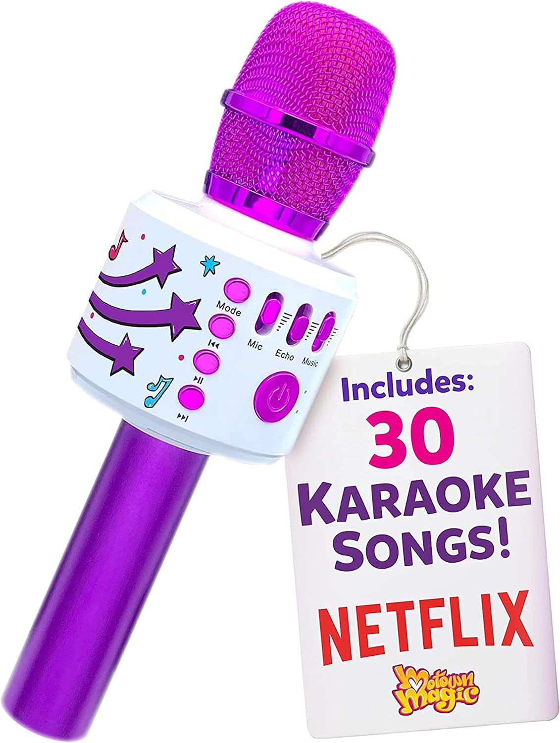 Move2Play Motown Magic, Bluetooth Karaoke Microphone - Purple