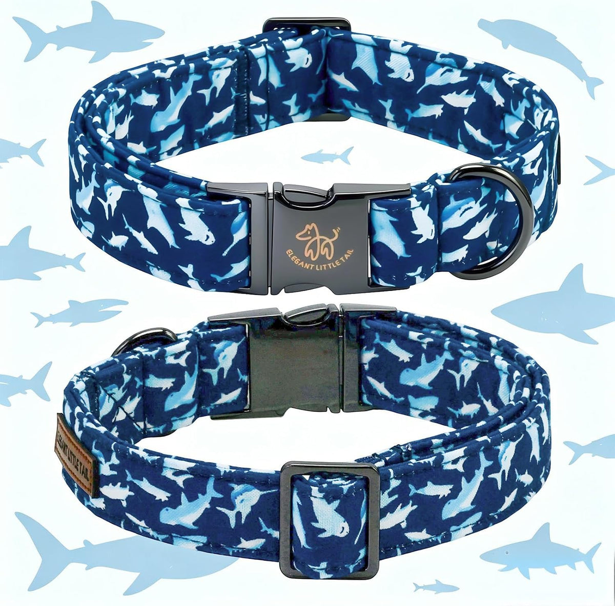 Elegant little tail Fall Dog Collar - Shark / Large (Pack of 1) - image 3