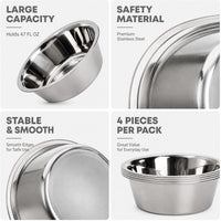 4-Pack Stainless Steel Dog and Cat Bowl - image 3