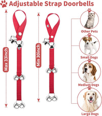 2 Pack Dog Doorbells, Pet Training Bells for Go Outside Potty Training and Communication Device - Red - image 4