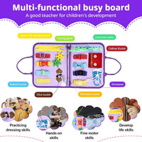 JHkim Busy Board Montessori Toys for Boys Girls Gifts - Purple - image 3