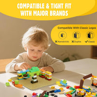Lekebaby 6 Pack Classic Baseplates 10" x 10" - Sand / 12 Pack - image 2