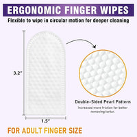 Teeth Cleaning Wipes for Dogs & Cats, Dental Care Finger Wipes, Remove Plaque, Tartar & Bad Breath, Disposable Gentle Cleaning & Gum Care Pet Wipes, No-Rinse Dog Finger Toothbrush, 50 Counts