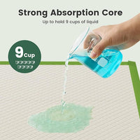 Gardner Pet Dog Pee Pads Extra Large 28"x34", XL Thicker ECO Green Disposable Puppy Training Pads Super Absorbent Full Edge-Wrapping Pad for Dogs, Puppies, Cats, Rabbits (100 Count)