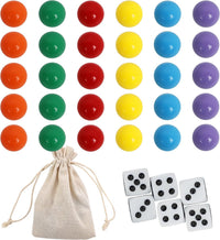 30 Wahoo Board Game Replacement Marbles 5 Each of 6 Colors - 0.71 inches