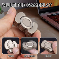 3-in-1 Fidget Toys Adults Kids: Spinner, Slider & Clicker – Fun for Kids & Family - Silver - image 2