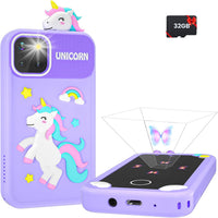 MOREXIMI pink kids smart phone with 2.8 inch touchscreen and holographic pyramid - view 3