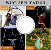 DASKING Professional Aerial Hoop Kit - 85CM/32MM / black,grey,green,pink,steel - image 4