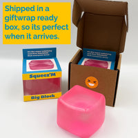 Original BigBlok Premium Stress Cube, Squishy Fidget Toy - Pink - image 2