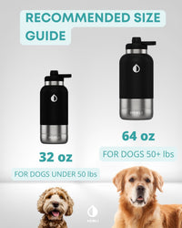 32 oz. Dog Water Bottle, Insulated Dog Travel Water Bottle - Green / 64 oz - image 3
