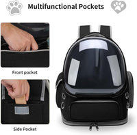 Cat Backpack Carrier for Cats and Small Dogs - Black / Large - image 3