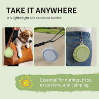 Collapsible Dog Bowls 2-Pack - 12 OZ Macaron Blue and Green - image 3