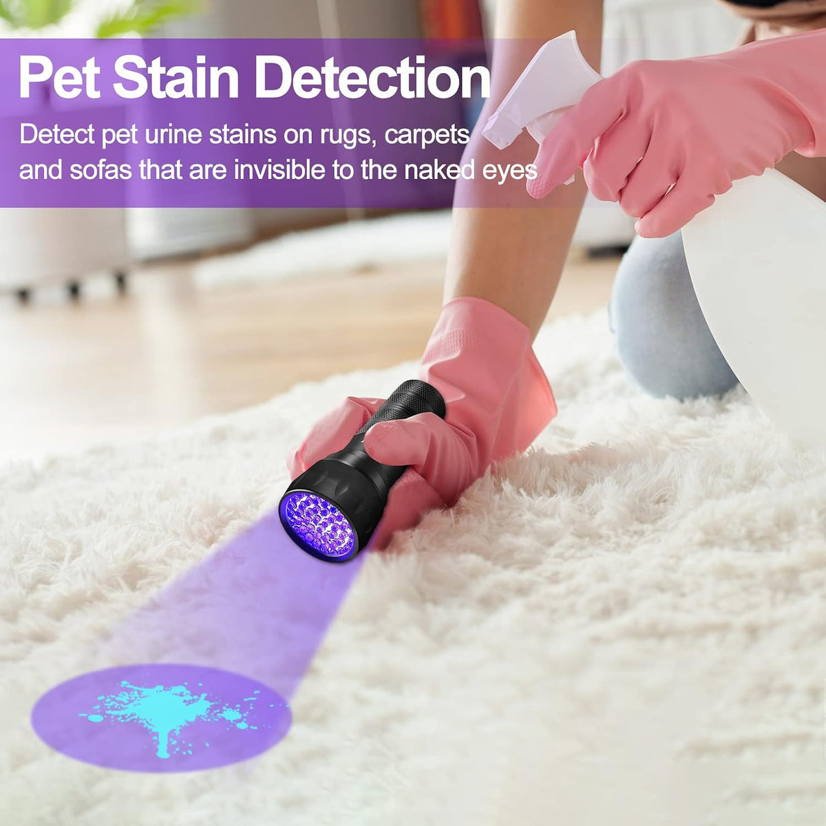 Black Light UV Light Flashlight - 21 LED - image 3