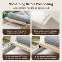 Pecute Cat Windowsill Perch, Cloud-Soft Cat Bed with Wood Frame - Grey / 24.8" x 14.9" - image 2