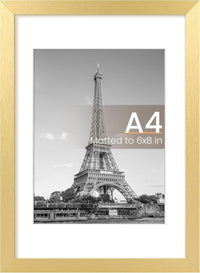 upsimples 50x70cm Puzzle Frame, Wall Decor Frames - Gold / 8.3x11.7