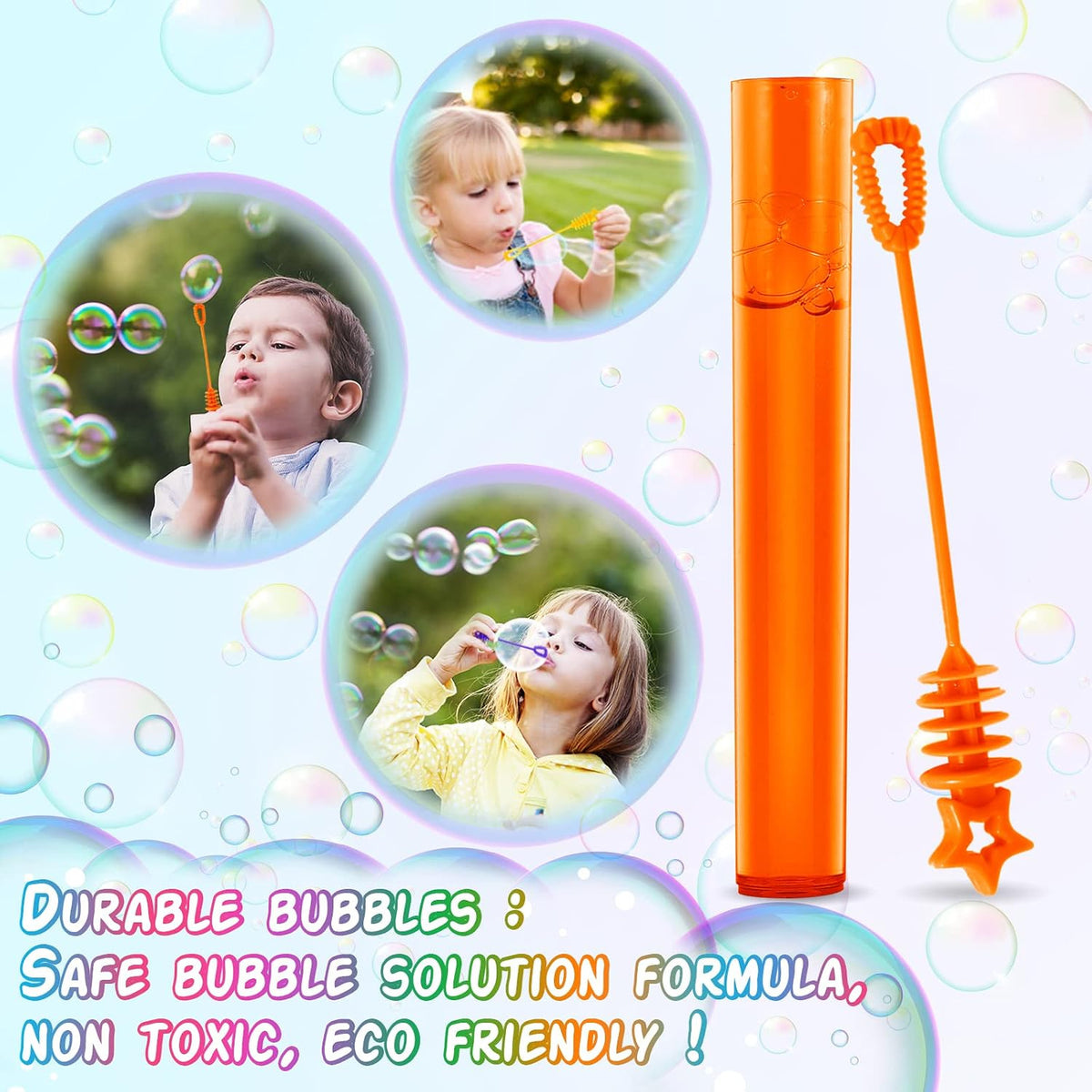 200 Pcs Mini Bubble Wands in 10 Colors - 300 - image 4