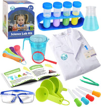 UNGLINGA 70 Lab Experiments Science Kits for Kids Chemistry Set Toys – Fun for Kids & Family - Science kits with tools & lab coat