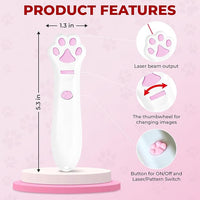 O'ANTOO Cat Toy - Dog Toy | Wall Image Projector | Indoor Interactive Cat Toy with 5 Different Designs | Ideal for Dog, Cat, Kitten, Puppy (White)