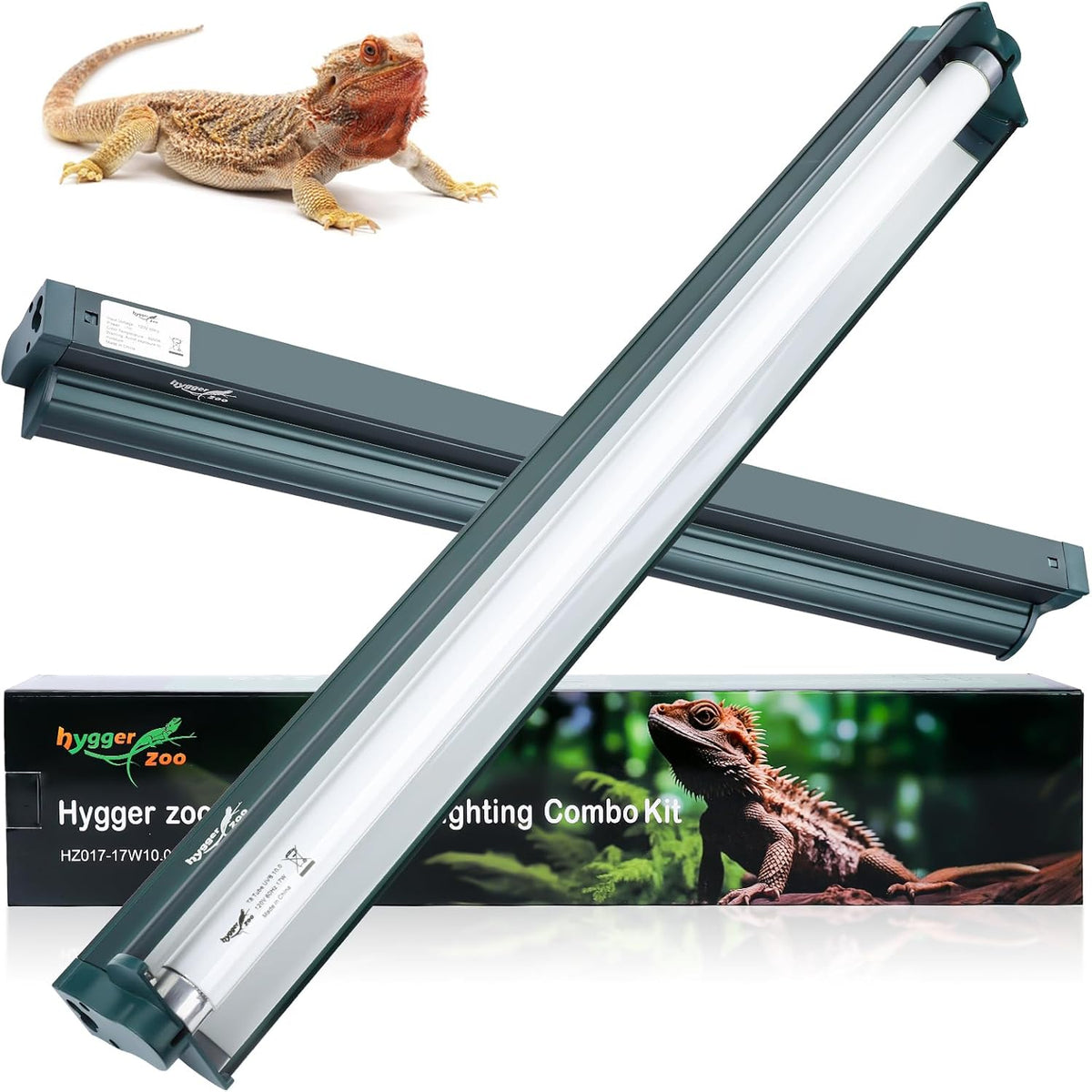 T5 Reptile Light Fixture Combo Kit 24W Light Fixture Reptile - 17w-green / 17W 24.3IN Green