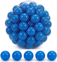 Clear Ball Pit Balls - Crush Proof Plastic Toy Balls for Boys and Girls – Fun for Kids & Family - 100 PACK / Blue
