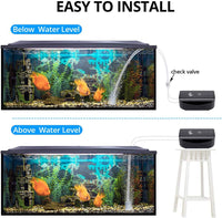 AQQA Aquarium Air Pump, Battery Rechargeable Portable Bubbles Oxygen Pump – Essentials for Fish - 2.5 W for 1-140Gal tank - image 3