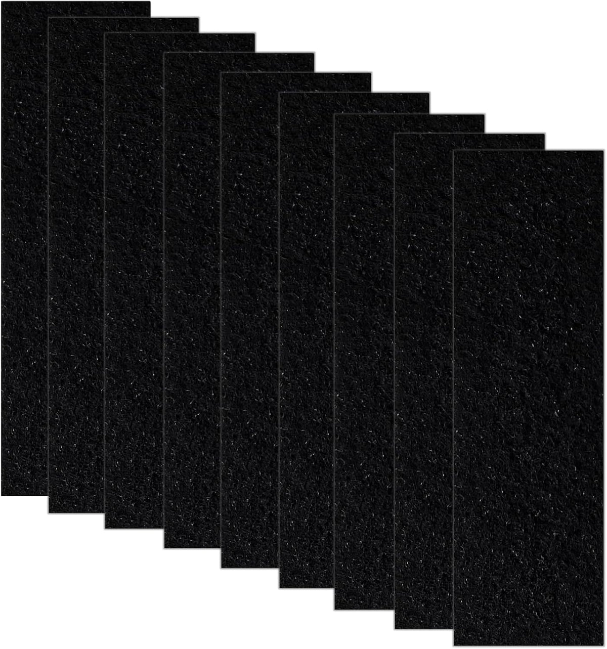 10-Pack 4.5" x 6.5" Carbon Filter Pads for Covered Cat Litter Boxes - L3 Filters