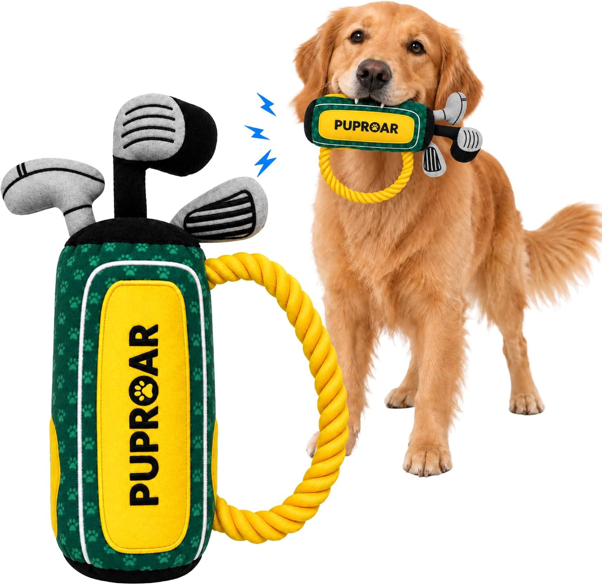 PUPROAR Golf Dog Toy, Dog Birthday Gift