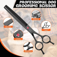 JASON Dog Grooming Thinning Scissors - Black / 7.02 - image 4