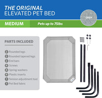 Coolaroo Original Elevated Dog Bed - Medium Dog Bed / Grey (Pack of 1) - image 4