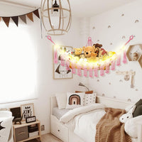 CERETIA Stuffed Animal Hammock Large Corner Plushie Net Storage - Pink / Jumbo-(Package of 1) - image 3
