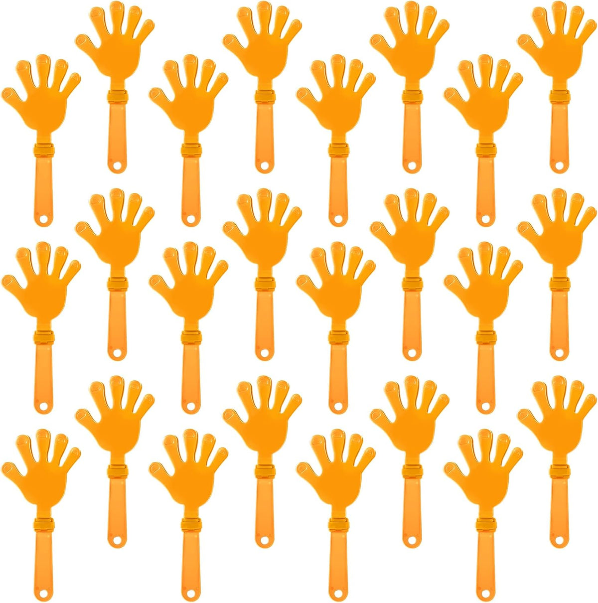 24 royal blue plastic hand clapper noisemakers, 7.5 inches long