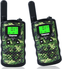 VOOPON green camo walkie talkies for kids with LCD screens - view 2