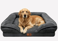 Spotted Play Orthopedic Dog Bed with Sides - Dark Grey / 42.0"L x 32.0"W x 6.5"Th