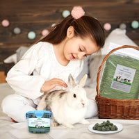 Timothy Hay Cubes 40 oz (4 * 10 oz) with Small Size - Timothy Grass Pellets for Tortoises Rabbits Guinea Pig Chinchilla